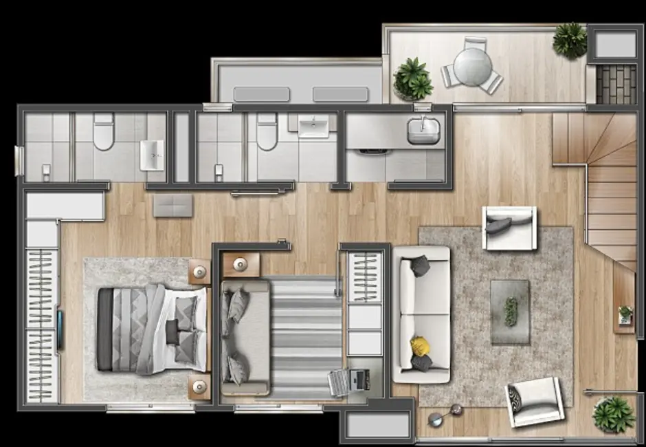 Apartamento com 2 quartos à venda, 157m2 em Menino Deus, Porto Alegre - RS - imagem 6 Foto 6 de Apartamento com 2 quartos à venda, 157m2 em Menino Deus, Porto Alegre - RS