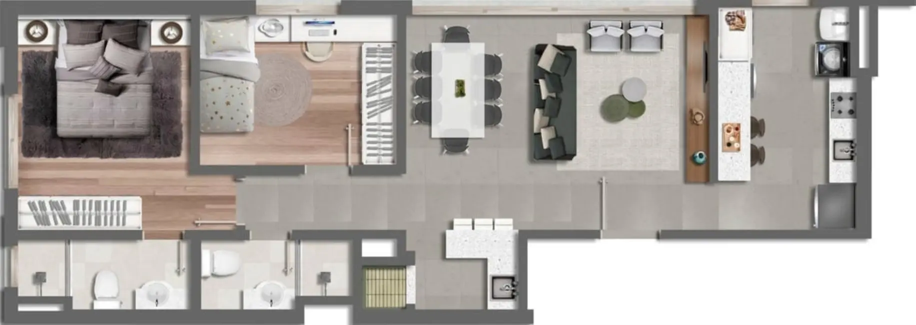 Apartamento com 2 quartos à venda, 62m2 em Passo da Areia, Porto Alegre - RS - imagem 7 Foto 7 de Apartamento com 2 quartos à venda, 62m2 em Passo da Areia, Porto Alegre - RS