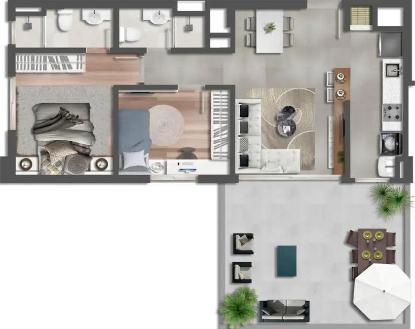 Apartamento com 2 quartos à venda, 62m2 em Passo da Areia, Porto Alegre - RS - imagem 8 Foto 8 de Apartamento com 2 quartos à venda, 62m2 em Passo da Areia, Porto Alegre - RS