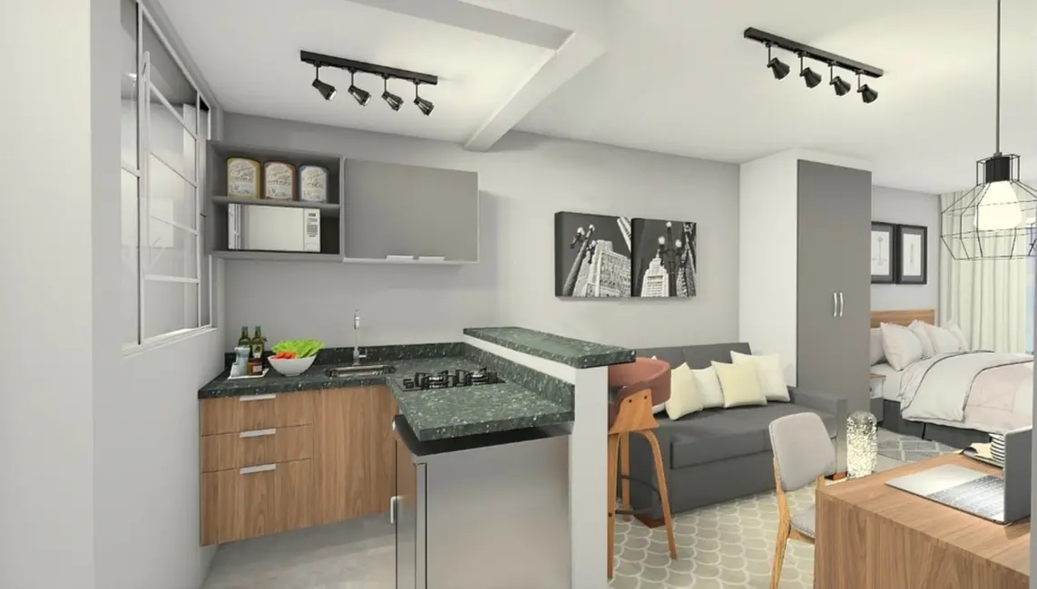 Apartamento com 1 quarto à venda, 30m2 em Centro Histórico, Porto Alegre - RS - imagem 3 Foto 3 de Apartamento com 1 quarto à venda, 30m2 em Centro Histórico, Porto Alegre - RS
