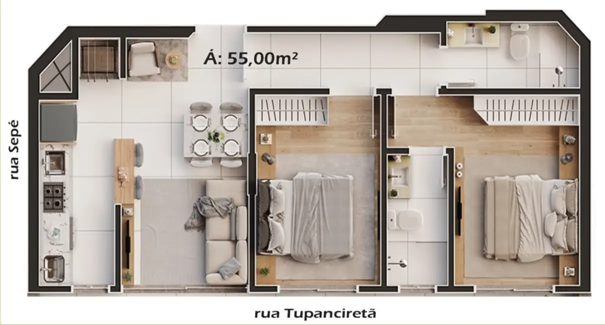 Apartamento com 2 quartos à venda, 138m2 em Capao Da Canoa - RS - imagem 9 Foto 9 de Apartamento com 2 quartos à venda, 138m2 em Capao Da Canoa - RS