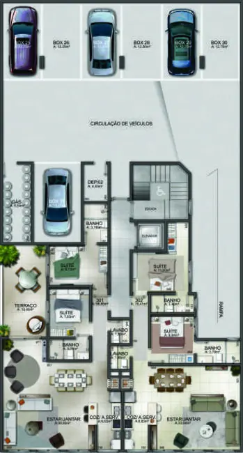 Apartamento com 2 quartos à venda, 206m2 em Capao Da Canoa - RS - imagem 6 Foto 6 de Apartamento com 2 quartos à venda, 206m2 em Capao Da Canoa - RS