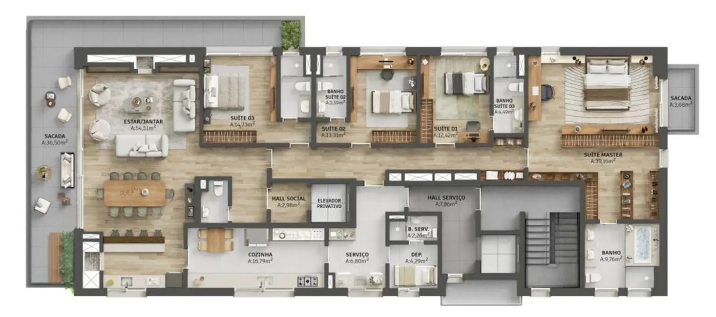 Apartamento com 3 quartos à venda, 308m2 em Petrópolis, Porto Alegre - RS - imagem 4 Foto 4 de Apartamento com 3 quartos à venda, 308m2 em Petrópolis, Porto Alegre - RS