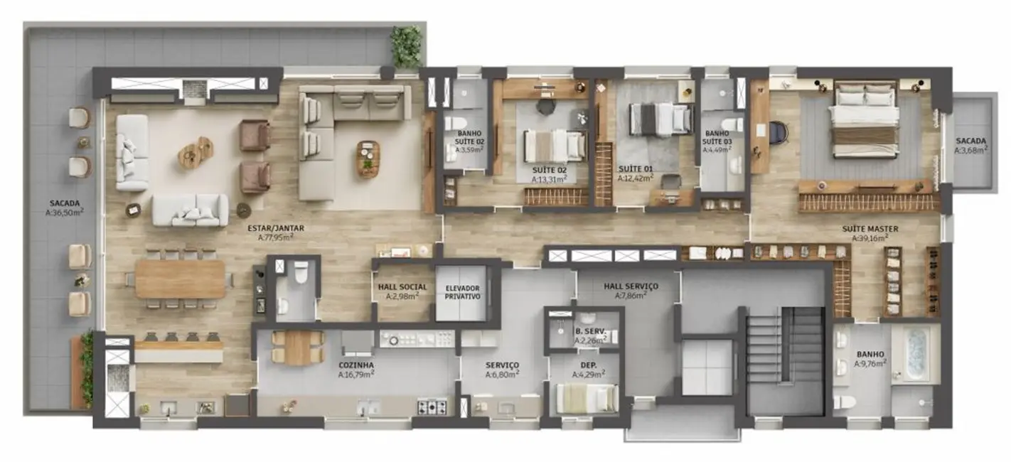 Apartamento com 3 quartos à venda, 308m2 em Petrópolis, Porto Alegre - RS - imagem 3 Foto 3 de Apartamento com 3 quartos à venda, 308m2 em Petrópolis, Porto Alegre - RS