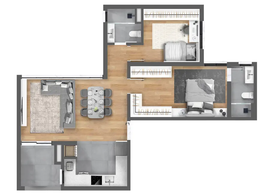 Foto 2 de Apartamento com 2 quartos à venda, 112m2 em Tristeza, Porto Alegre - RS