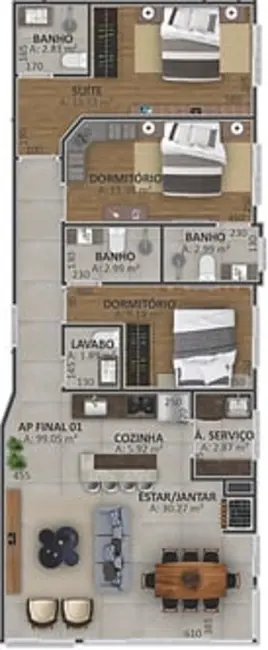 Foto 21 de Apartamento com 2 quartos à venda, 59m2 em Capao Da Canoa - RS