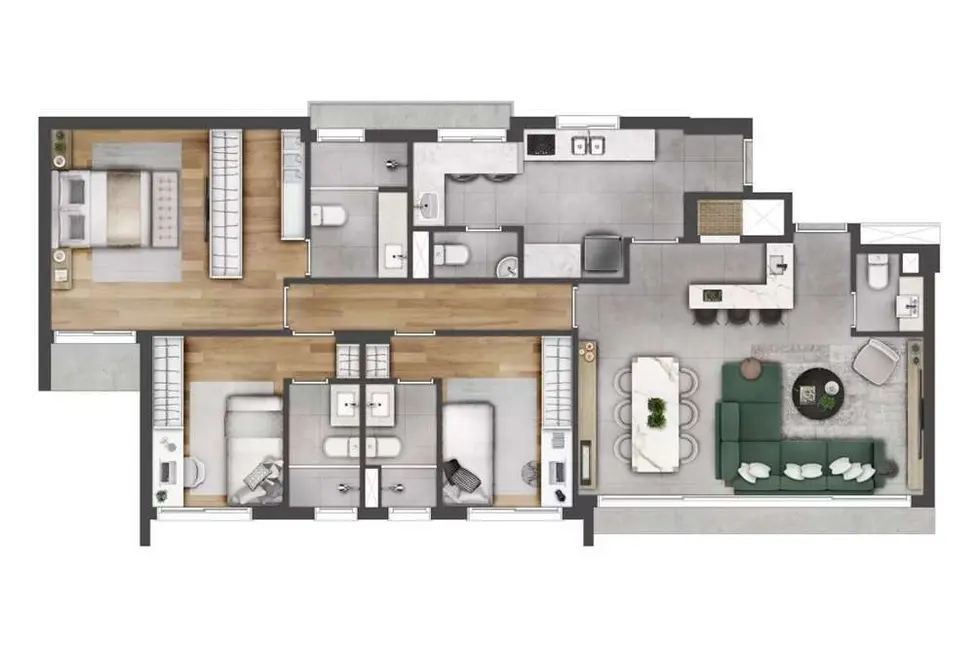 Apartamento com 3 quartos à venda, 117m2 em Santa Cecília, Porto Alegre - RS - imagem 4 Foto 4 de Apartamento com 3 quartos à venda, 117m2 em Santa Cecília, Porto Alegre - RS