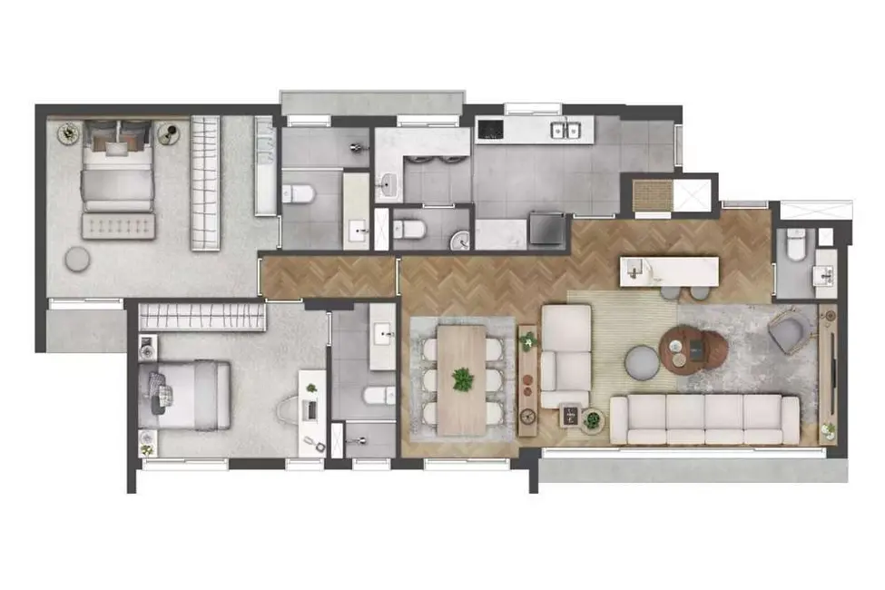 Apartamento com 3 quartos à venda, 117m2 em Santa Cecília, Porto Alegre - RS - imagem 3 Foto 3 de Apartamento com 3 quartos à venda, 117m2 em Santa Cecília, Porto Alegre - RS