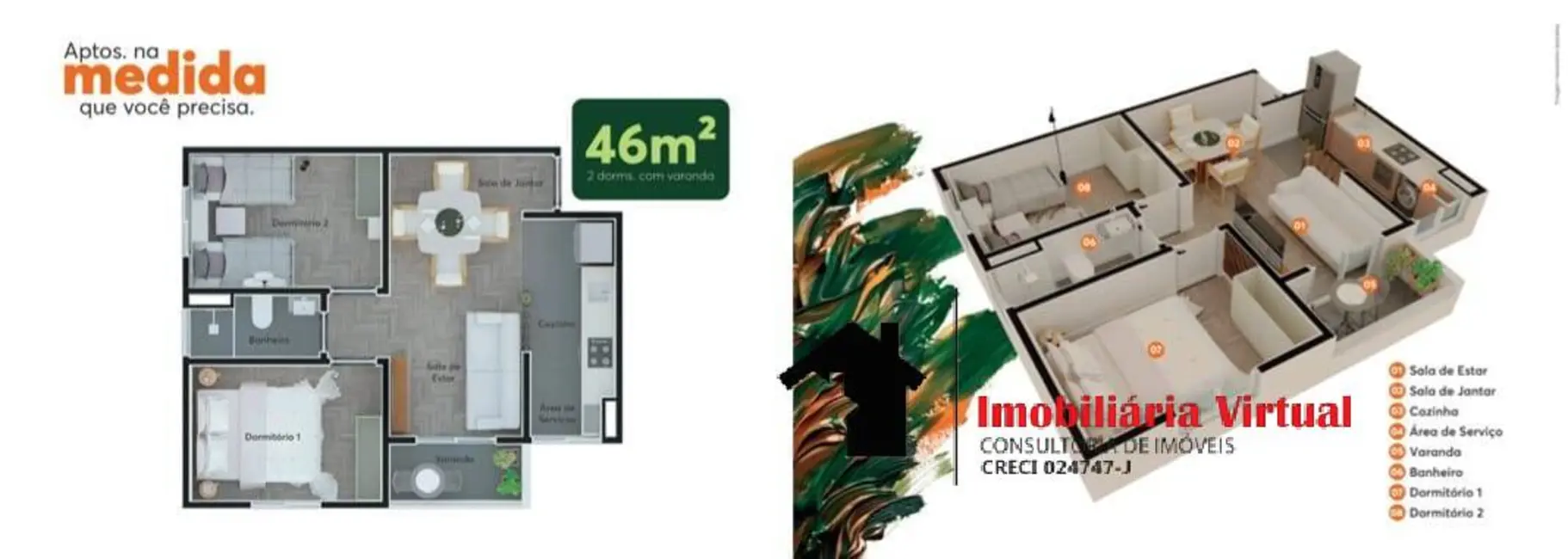 Foto 2 de Apartamento com 2 quartos à venda, 46m2 em Vila Nova Bonsucesso, Guarulhos - SP