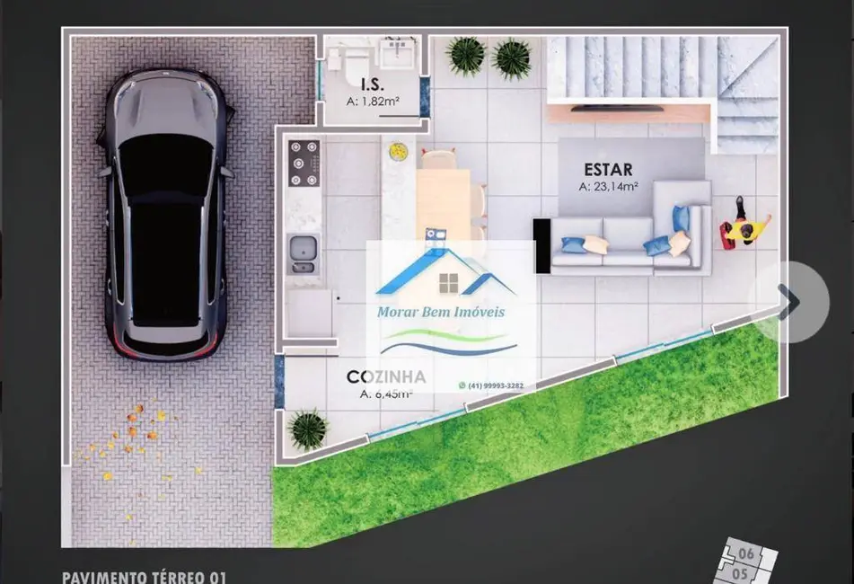 Sobrado com 3 quartos à venda, 163m2 em Vila Nova, Araucaria - PR - imagem 5 Foto 5 de Sobrado com 3 quartos à venda, 163m2 em Vila Nova, Araucaria - PR