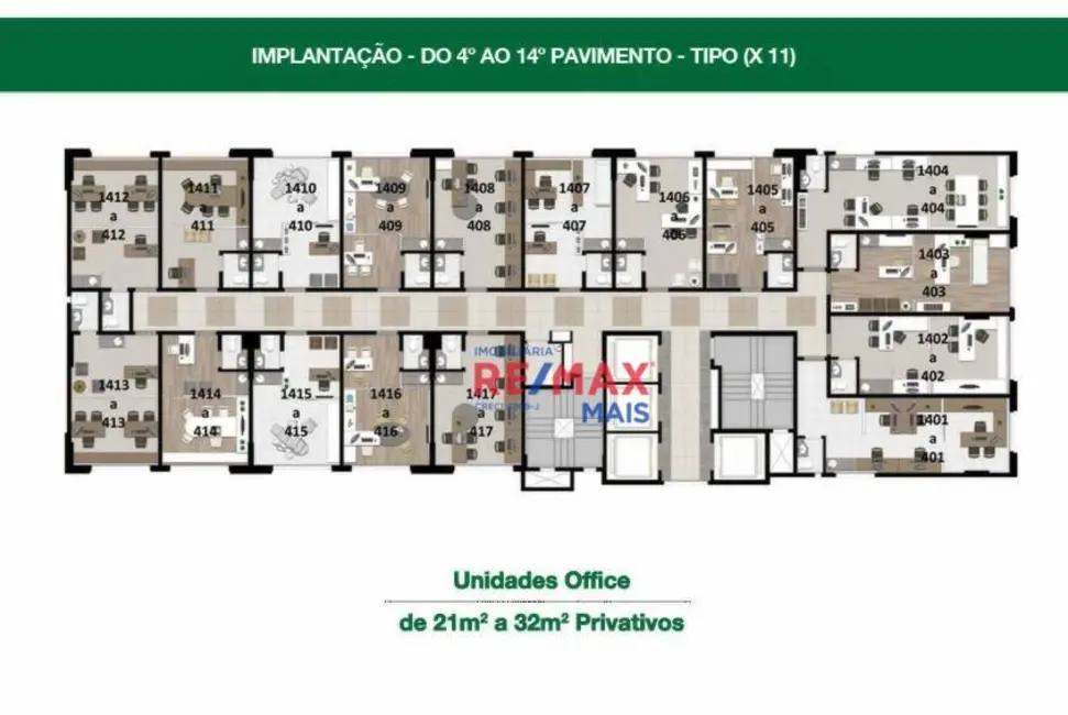 Foto 9 de Sala Comercial à venda, 33m2 em Centro, Curitiba - PR