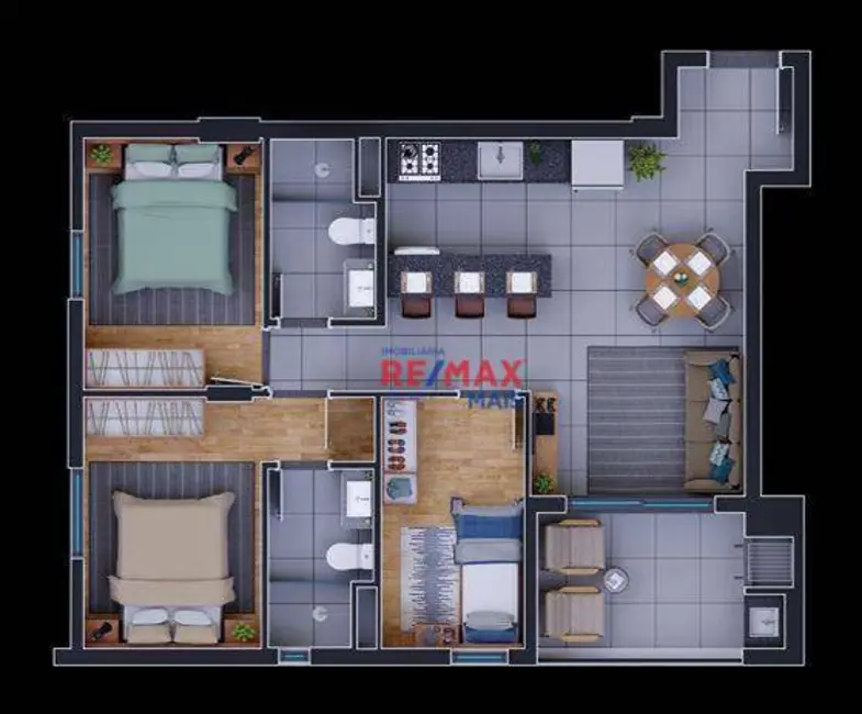 Foto 1 de Apartamento com 2 quartos à venda, 97m2 em Bacacheri, Curitiba - PR