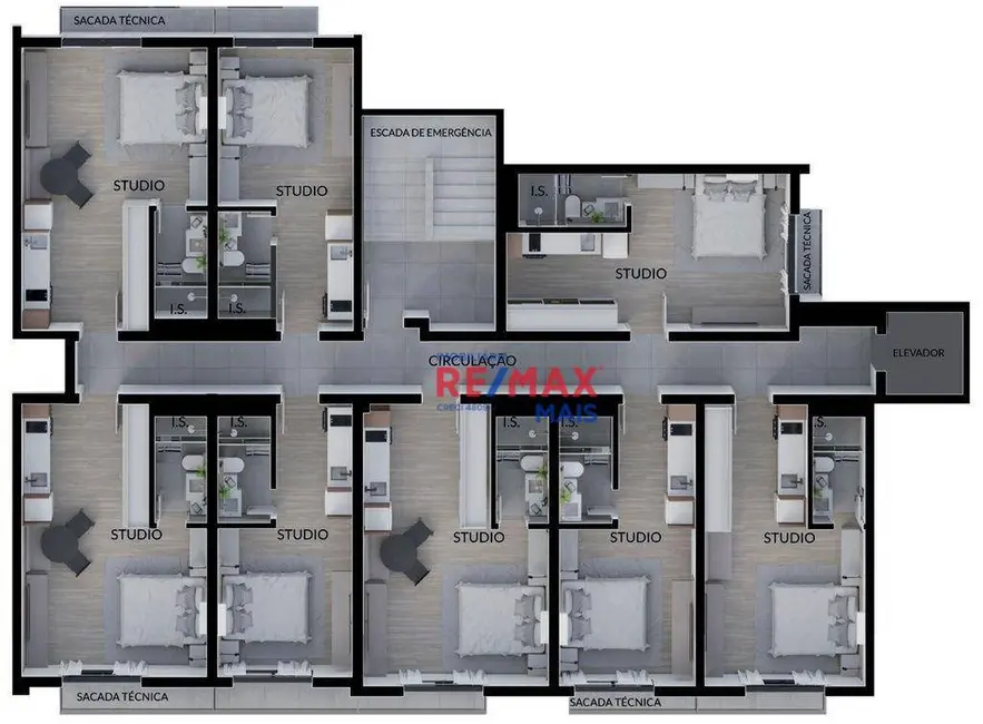 Foto 15 de Apartamento à venda, 48m2 em Cristo Rei, Curitiba - PR