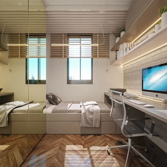 Foto 2 de Apartamento com 1 quarto à venda, 45m2 em Portão, Curitiba - PR