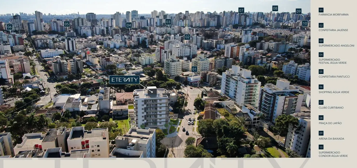 Foto 3 de Apartamento com 3 quartos à venda, 80m2 em Água Verde, Curitiba - PR