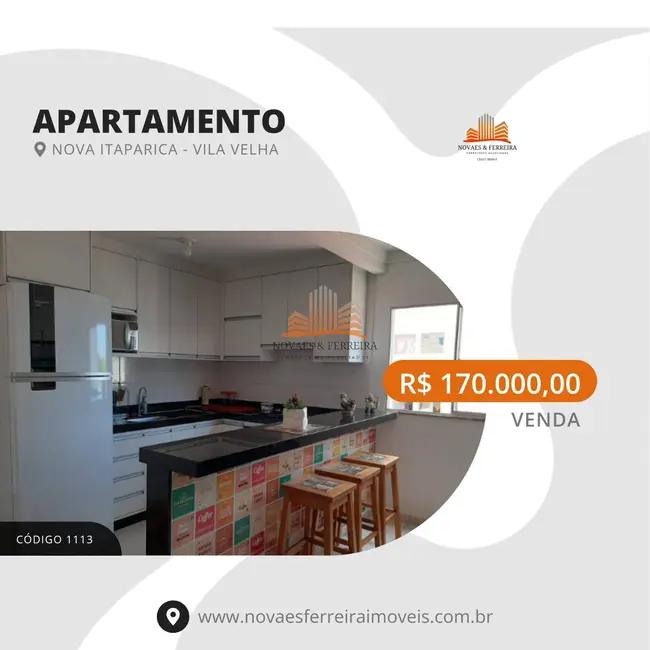 Foto 1 de Apartamento com 2 quartos à venda, 60m2 em Nova Itaparica, Vila Velha - ES