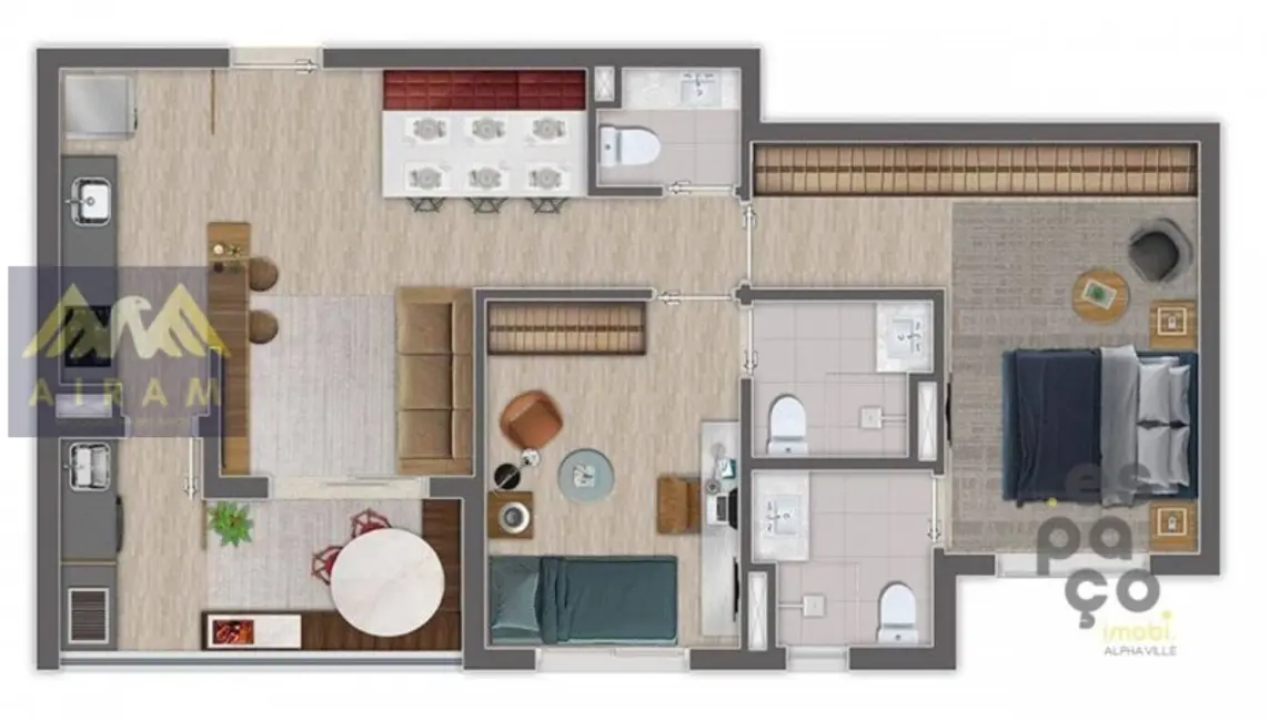 Foto 2 de Apartamento com 2 quartos à venda, 63m2 em Barueri - SP