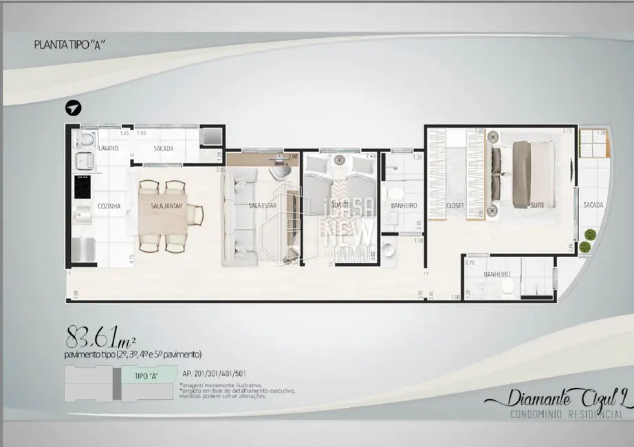 Apartamento com 3 quartos à venda, 75m2 em Centro, Pinhais - PR - imagem 4 Foto 4 de Apartamento com 3 quartos à venda, 75m2 em Centro, Pinhais - PR