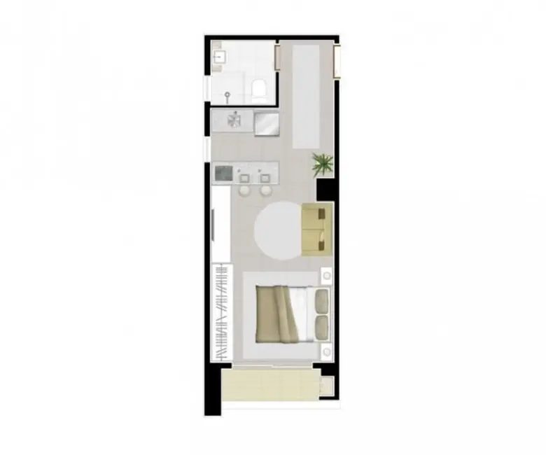 Foto 14 de Loft / Flat com 1 quarto à venda, 33m2 em Centro, Curitiba - PR