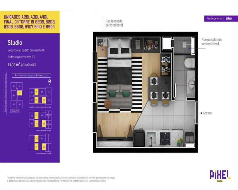 Foto 2 de Sala Comercial com 1 quarto à venda, 28m2 em Campo Comprido, Curitiba - PR