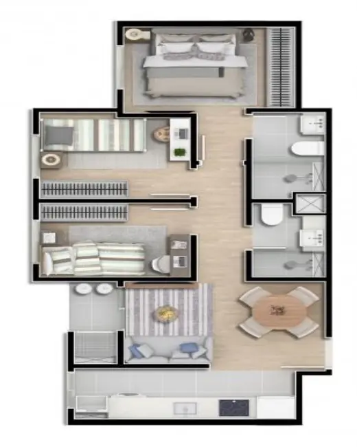 Foto 9 de Apartamento com 3 quartos à venda, 53m2 em Tingui, Curitiba - PR