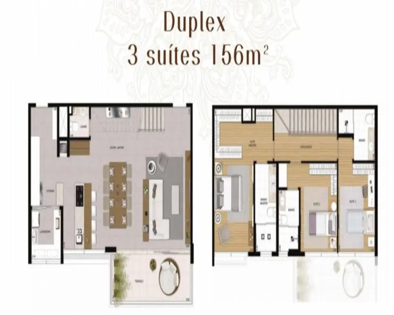 Apartamento com 3 quartos à venda, 156m2 em Água Verde, Curitiba - PR - imagem 6 Foto 6 de Apartamento com 3 quartos à venda, 156m2 em Água Verde, Curitiba - PR