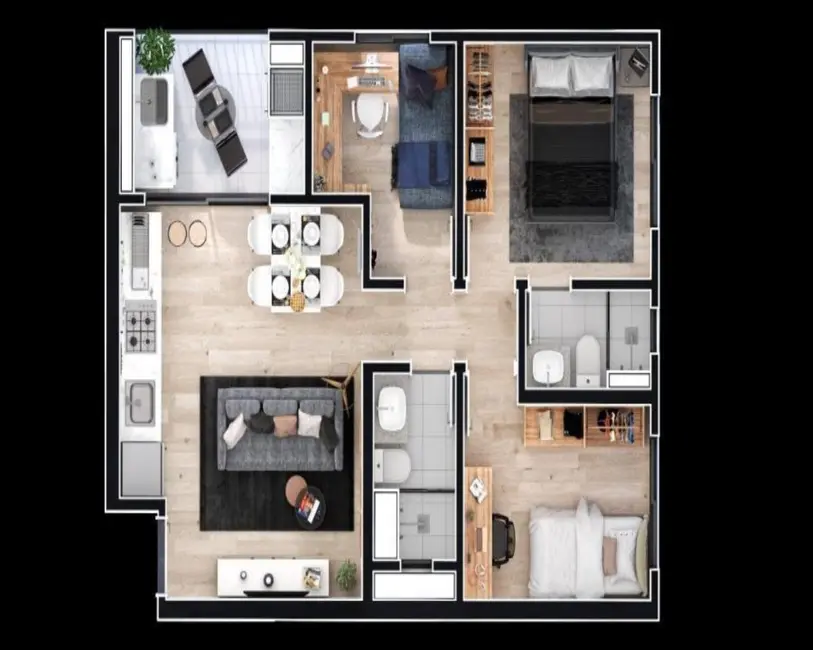 Foto 5 de Apartamento com 2 quartos à venda, 50m2 em Novo Mundo, Curitiba - PR