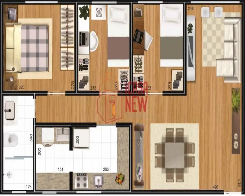 Foto 4 de Apartamento com 3 quartos à venda, 69m2 em Curitiba - PR