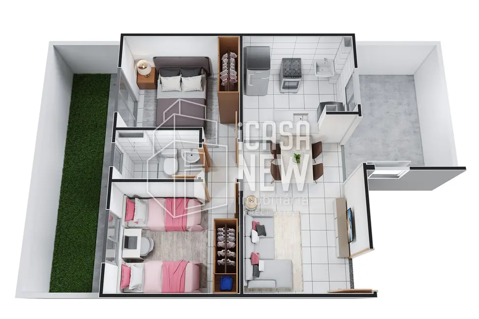 Foto 6 de Apartamento com 2 quartos à venda, 42m2 em Novo Mundo, Curitiba - PR