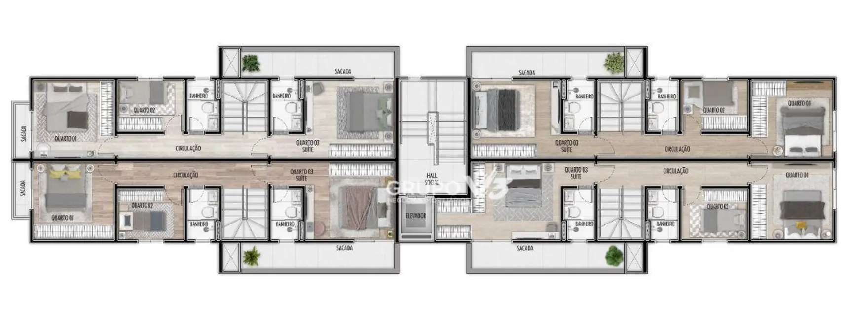 Foto 3 de Cobertura com 3 quartos à venda, 127m2 em Pontal Do Parana - PR