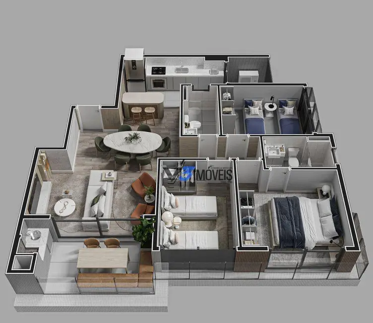 Foto 9 de Apartamento com 3 quartos à venda, 192m2 em Matinhos - PR