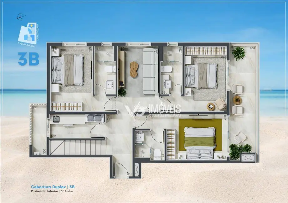 Foto 3 de Cobertura com 3 quartos à venda, 325m2 em Matinhos - PR