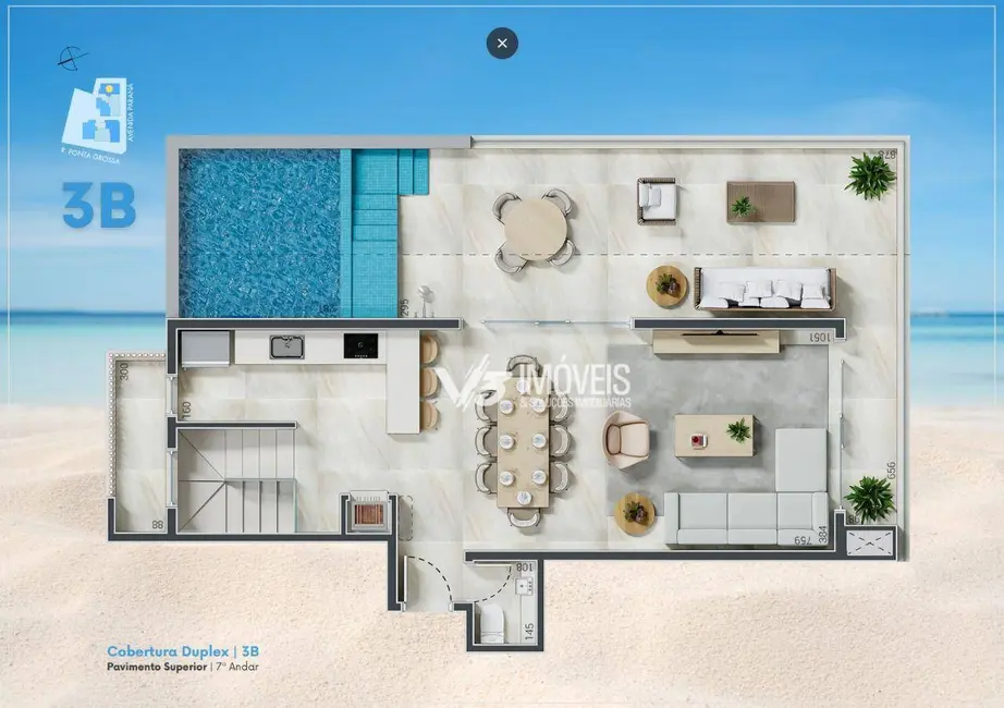 Foto 4 de Cobertura com 3 quartos à venda, 325m2 em Matinhos - PR