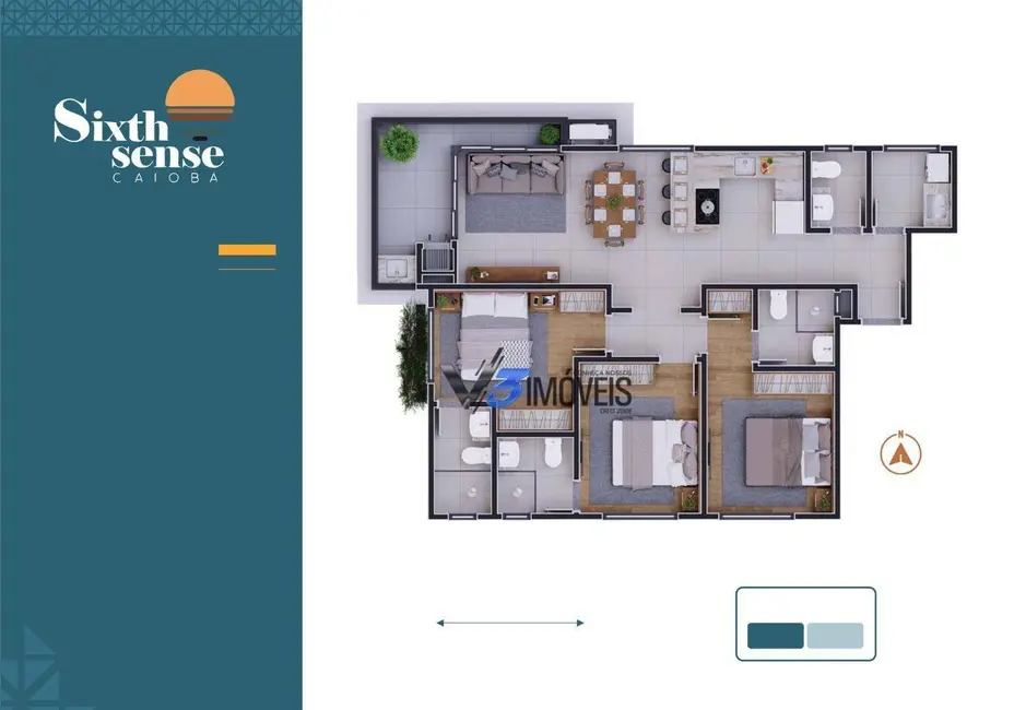 Foto 7 de Apartamento com 3 quartos à venda, 110m2 em Matinhos - PR