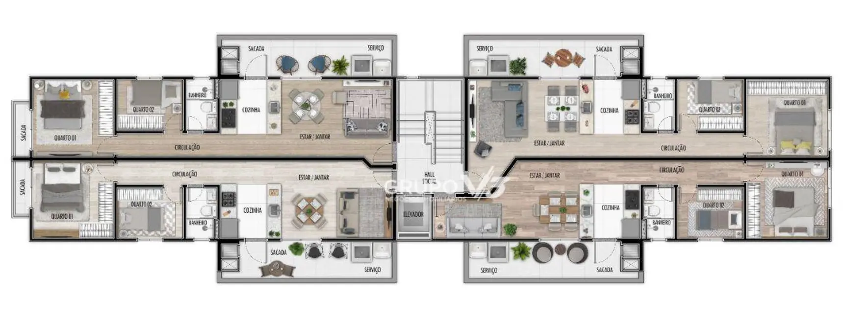 Foto 2 de Apartamento com 2 quartos à venda, 87m2 em Pontal Do Parana - PR