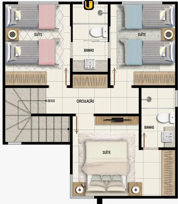 Foto 7 de Casa de Condomínio com 3 quartos à venda, 160m2 em Granja Marileusa, Uberlandia - MG