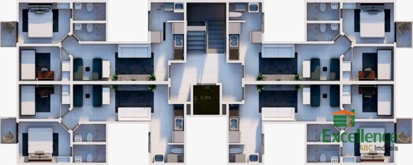 Foto 3 de Apartamento com 2 quartos à venda, 46m2 em Campestre, Santo Andre - SP