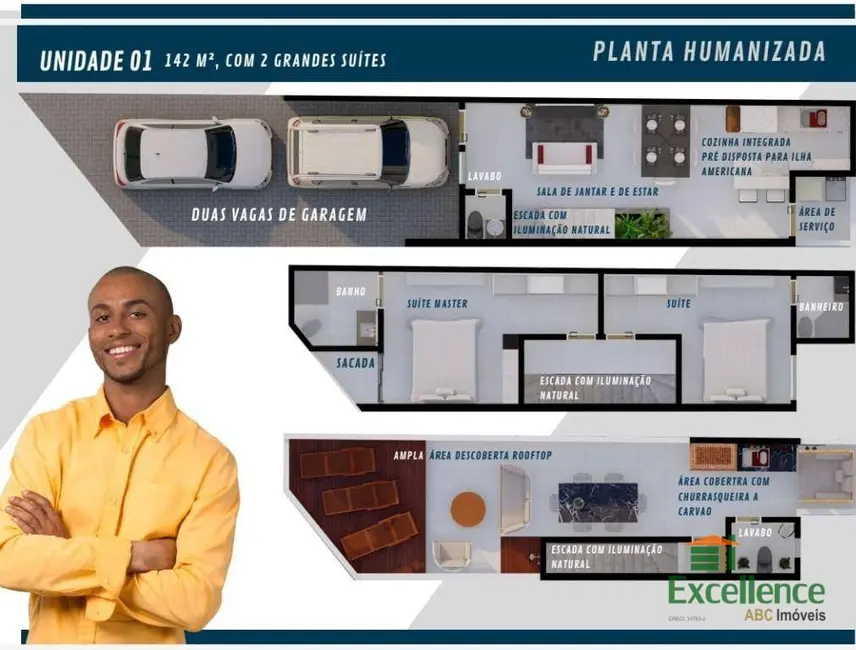 Foto 1 de Sobrado com 2 quartos à venda, 142m2 em Vila Curuçá, Santo Andre - SP