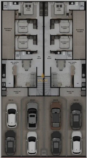 Apartamento com 3 quartos à venda, 82m2 em Cordeiros, Itajai - SC - imagem 9 Foto 9 de Apartamento com 3 quartos à venda, 82m2 em Cordeiros, Itajai - SC