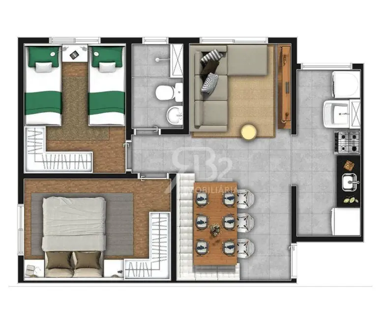 Foto 2 de Apartamento com 2 quartos à venda, 45m2 em Vila Miguel Vicente Cury, Campinas - SP