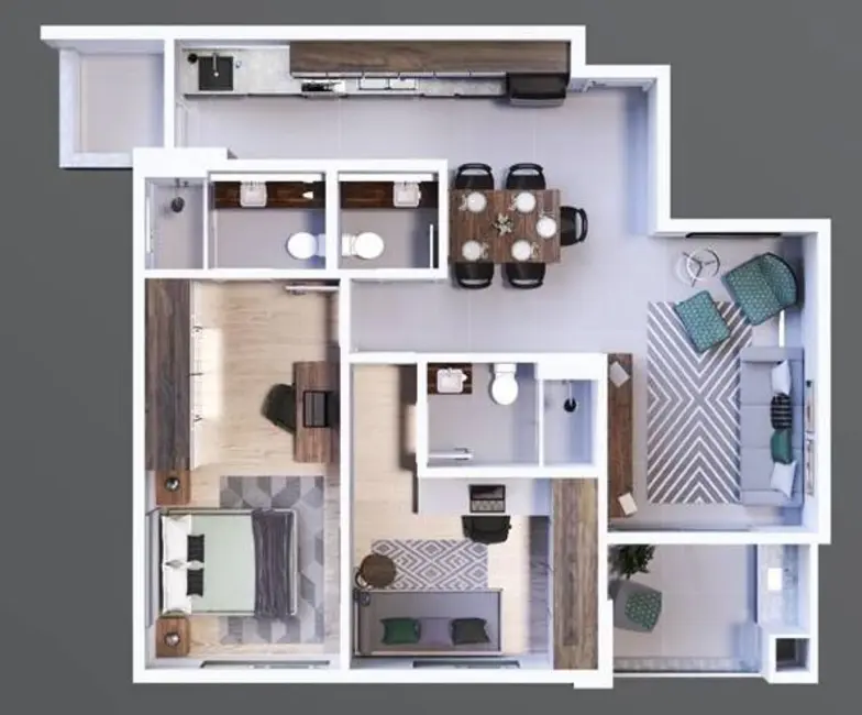 Foto 3 de Apartamento com 2 quartos à venda, 76m2 em Kobrasol, Sao Jose - SC