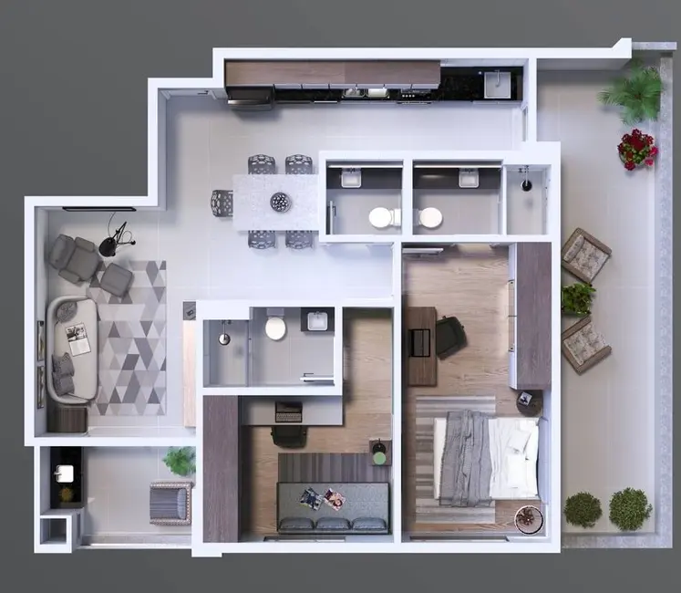 Foto 3 de Apartamento com 2 quartos à venda, 92m2 em Kobrasol, Sao Jose - SC