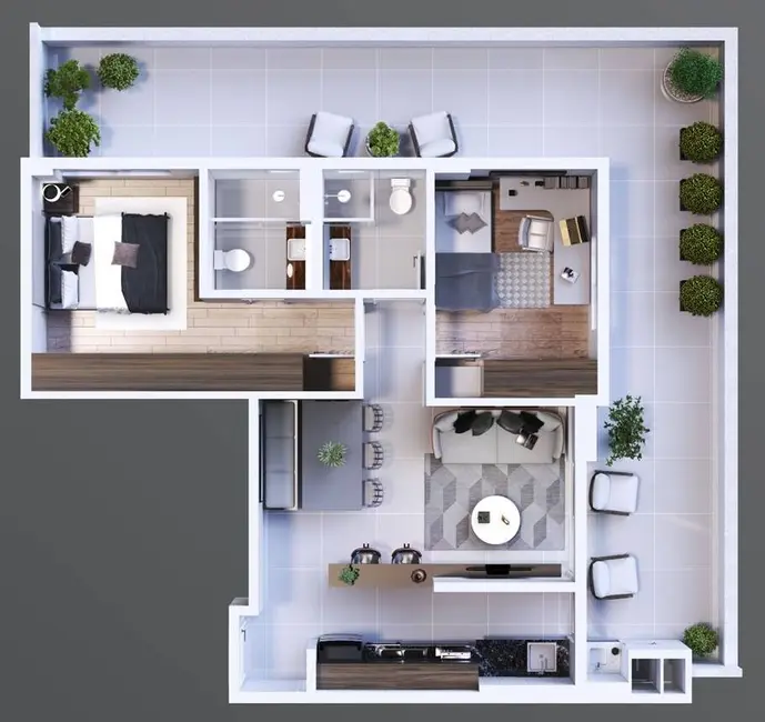 Foto 2 de Apartamento com 2 quartos à venda, 104m2 em Kobrasol, Sao Jose - SC