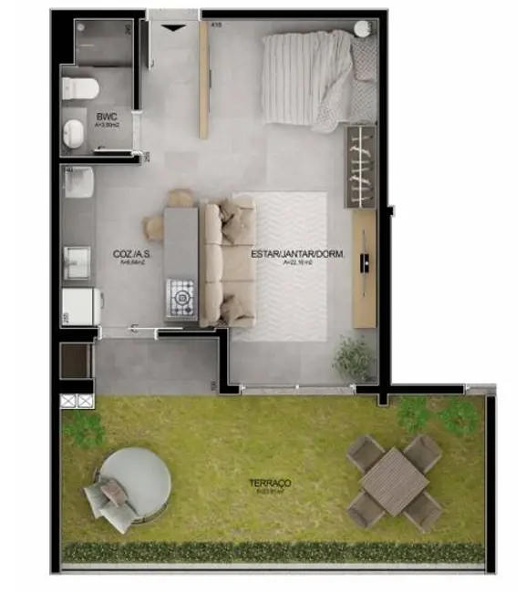 Apartamento com 1 quarto à venda, 64m2 em Campeche, Florianopolis - SC - imagem 3 Foto 3 de Apartamento com 1 quarto à venda, 64m2 em Campeche, Florianopolis - SC