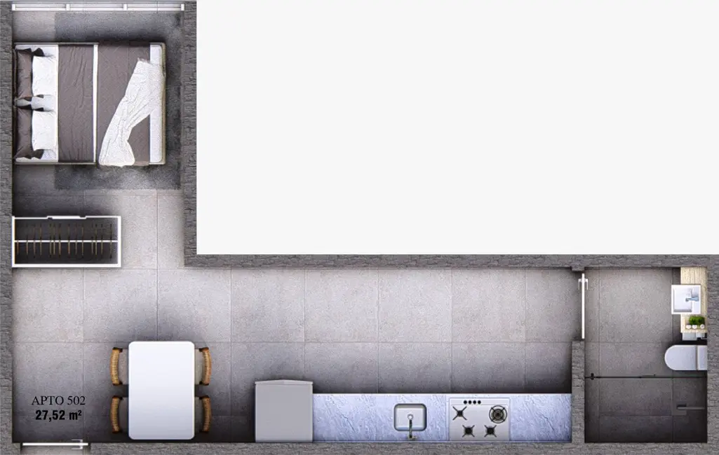 Foto 8 de Apartamento com 1 quarto à venda, 28m2 em Campeche, Florianopolis - SC