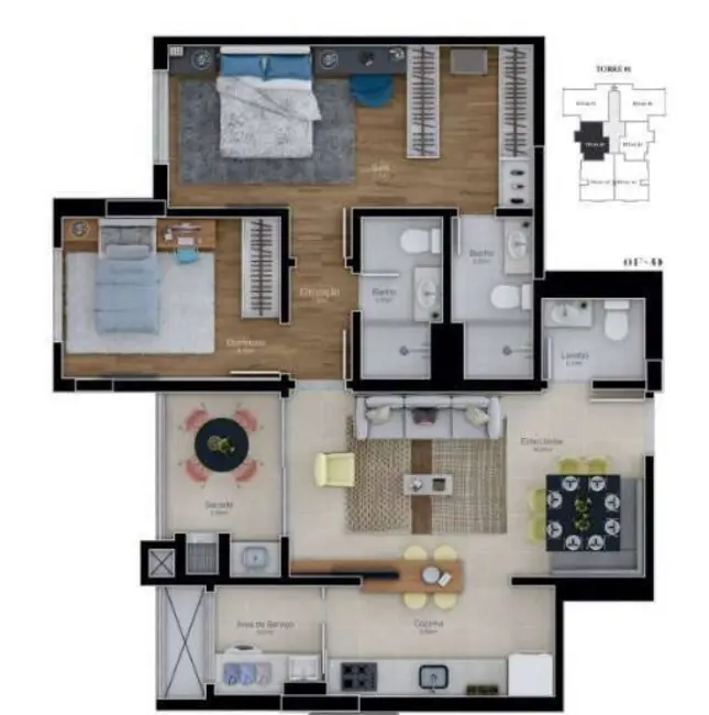 Foto 4 de Apartamento com 2 quartos à venda, 80m2 em Agronômica, Florianopolis - SC