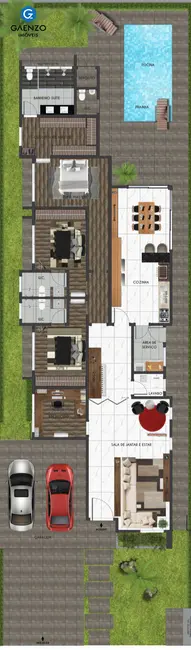 Foto 6 de Casa de Condomínio com 3 quartos à venda, 288m2 em Vargem Grande Paulista - SP