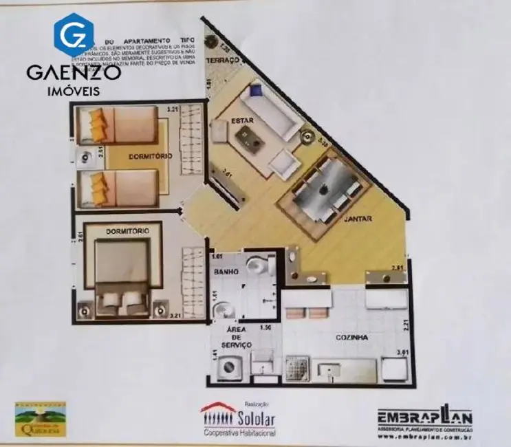 Foto 9 de Apartamento com 2 quartos à venda, 52m2 em São Pedro, Osasco - SP