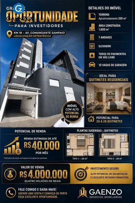 Foto 1 de Sala Comercial à venda e para alugar, 1200m2 em km 18, Osasco - SP