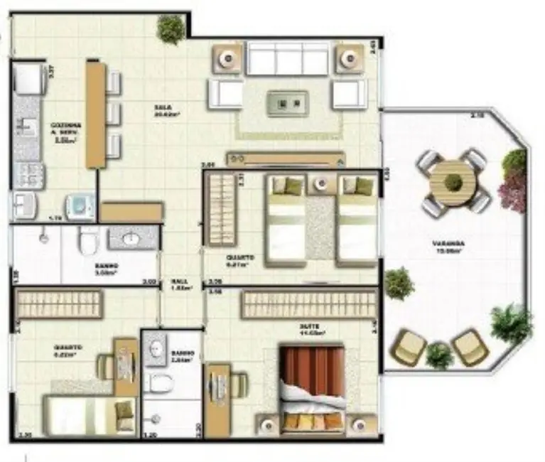 Foto 9 de Apartamento com 3 quartos à venda, 101m2 em Vila Isabel, Rio De Janeiro - RJ